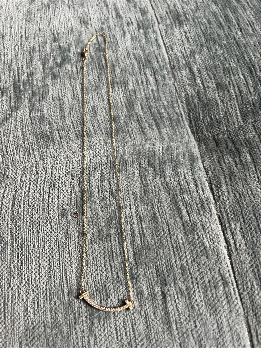 Gold Crystal Curved Bar Necklace - Women Jewelry